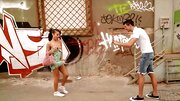 Flashing in public makes chick in mood for sex with her man