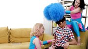 IT guy fucks two cheerleaders and it's the best day of his life