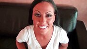 Amateur has lost a bet and now she has to suck cock