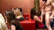 Amateurs in party clothes suck stripper cock like real sluts