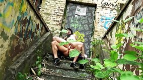 Girl wants to fly so man launches her to the land of orgasms