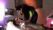 MILF is happy with hard dick when fucking machine penetrates guy