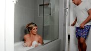 Filthy MILF seduces her stepson on blowjob and intense coupling