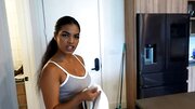 Spicy girl Maya Farrell flirts with the camera while taking cock