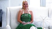 Petite blonde sweetheart demonstrates her banging skills