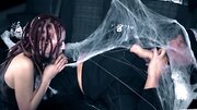 Dirty punk girl blows a rock star and rides his hard cock