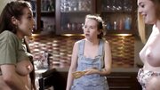 Spencer Bradley and Samantha Reigns licking in the kitchen