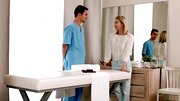 Guy manages with lustful bitch and cums in twat on massage table