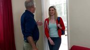 Dirty old man fucks a lovely blonde chick Aaliyah Hadid