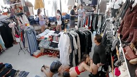 Lexi Luna is having a lot of fun in a public fashion store