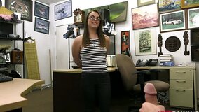 Skinny babe with small tits is a huge whore actually