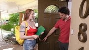 Natural gal gets licked before getting fucked savagely