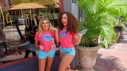 Exotic babes are taking turns on the stiff pecker in MFF