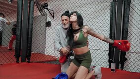 Hot babe gets so hot that she fucks him on the spot
