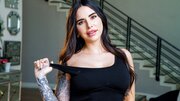 Inked brunette girl gets fucked in front of her sister