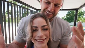 Bald hunk JMac is c hoking Renee Rose while fucking
