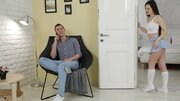 Petite chick Lizi Vogue gets brutally fucked on the chair