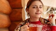 Adorable girl enjoys the cold and masturbates like mad