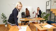 Three Hot College Girls Reach Orgasms in the Classroom
