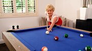 Mature blonde woman with a fat ass shows her curves